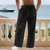 preiswerte Urlaub-Herren Leinenhosen Hose Strandhose Kordelzug Tasche Elastischer Bund Einfach Komfort Atmungsaktiv Täglich Strand Urlaub Hawaiianisch Boho Weiß Marineblau