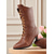 abordables Victoriano &amp; Eduardo-Botines con cordones eduardianos para mujer, décadas de 1900 a 1910: botines de tacón bajo de dos tonos, estilo victoriano, para fiestas de disfraces, tés vintage y recreaciones históricas.