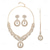 abordables Parures de Bijoux-Parure de bijoux 3 Or Strass Chrome Boucles d'oreilles Collier Femmes Élégant ancien Mode Le style rétro Classique Parure de Bijoux Pour Mariage Soirée robe demoiselle d honneur