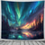 abordables Tapices de pared-tapiz Tapices Galaxia Espacio 3D Místico Cuarto Sala Residencia universitaria Fondo de puerta de pared con decoraciones