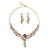 abordables Parures de Bijoux-Parure de bijoux 2 Chrome Boucles d'oreilles Collier Femmes Élégant ancien Mode Le style rétro Classique Parure de Bijoux Pour Mariage Soirée robe demoiselle d honneur