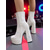 abordables Barroco &amp; Declaración-Botas de discoteca con plataforma de piel sintética de charol negro para mujer con adornos de estrellas brillantes: tacones gruesos inspirados en los años 80 para discotecas, espectáculos y moda Y2K.