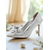 abordables novia-Zapatos de tacón alto con cristales dorados para mujer: tacones de aguja con punta puntiaguda y brillantes diamantes de imitación para bodas, fiestas de noche y ocasiones formales.