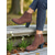 abordables Bottines-Bottines en similicuir marron pour femme avec fermeture éclair latérale – bottines courtes décontractées à talon carré pour le travail, le shopping et les tenues de tous les jours