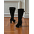 abordables Botas con plataforma-Botas de plataforma hasta la rodilla de gamuza para mujer con cremallera ancha ajustable en la pantorrilla, botas de moda con tacón de bloque para ropa urbana