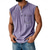 abordables Camisetas sin mangas de gimnasio-Camiseta de tirantes vintage para hombre, 100% algodón, estilo chaleco con lavado ácido, camiseta interior sin mangas, camiseta sin mangas tipo henley, camiseta lisa de verano, diseño básico de diseñador, bolsillo, botones, camiseta negra para vacaciones,
