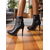 abordables Bottines-Bottines à talons hauts pour femmes avec boucle décorative - élégantes bottines à talons aiguilles à bout pointu pour les tenues de bureau décontractées et la mode urbaine