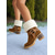 abordables Bottes de neige et d'hiver-Bottines en similicuir pour femme avec revers et boucle en peau lainée – bottines d'hiver décontractées à talons épais pour l'extérieur, les voyages et les tenues douillettes