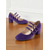 abordables Zapatos Mary Jane-Zapatos Mary Jane de ante morado con triple tira para mujer: zapatos urbanos de estilo retro chic para salidas informales, trabajo y desplazamientos diarios.