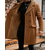 economico Trench da uomo-Per uomo Giacca in Pile Cappotto da marinaio Trench Vacanza Quotidiano Autunno Inverno Poliestere Calore Termico Capispalla Abbigliamento Moda Classico Semplice Tasca Bavero Doppiopetto