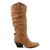 tanie Buty typu slouch-Damskie Botki Luźne buty Na zewnątrz Codzienny Jednokolorowe Obuwie do kolana Klamra Masywny obcas Okrągły palec u nogi Zabytkowe Codzienny Sztuczna skóra Czarny Brązowy Khaki