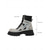 baratos Botas da moda-Botas plataforma de combate femininas com strass - botas de cano curto brilhantes com cadarço e sola grossa para festas e saídas à noite &amp;moda de festival