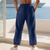 ieftine Vacanţă-Bărbați Pantaloni de in Pantaloni Pantaloni de vară Pantaloni de plajă Cordon Buzunar Talie elastică Simplu Confort Respirabil Zilnic Plajă Vacanță Hawaiană Boho Roșu Pepene Kaki Deschis