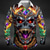 abordables Modèle 3D-Homme Crâne Dragon Flamme Chemise Chemise Boutonnée manche longue Punk gothique sombre Extérieur Fête Été Printemps Col Rabattu Impression 3D chemises à col Violet Orange Vert