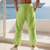 ieftine Vacanţă-Bărbați Pantaloni de in Pantaloni Pantaloni de vară Pantaloni de plajă Cordon Buzunar Talie elastică Simplu Confort Respirabil Zilnic Plajă Vacanță Hawaiană Boho Roșu Pepene Kaki Deschis