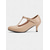 preiswerte Pumps mit Kitten-Heel-Beigefarbene Pumps mit T-Riemen und Kitten Heel für Damen – elegante Schuhe im Vintage-Stil der 50er Jahre mit runder Spitze für den Weg zur Arbeit im Herbst und Winter, Büro-Outfits und elegante