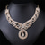 abordables Parures de Bijoux-Parure de bijoux 3 Or Strass Chrome Boucles d'oreilles Collier Femmes Élégant ancien Mode Le style rétro Classique Parure de Bijoux Pour Mariage Soirée robe demoiselle d honneur