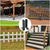 abordables Hasta 30 $-Juego de soportes de anclaje para postes de terraza ajustables para postes de 1,5 x 1,5, 2 x 2, 2 x 4 y 4 x 4, soporte de metal pesado para cercas de madera y cenadores.
