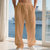 ieftine Vacanţă-Bărbați Pantaloni de in Pantaloni Pantaloni de vară Pantaloni de plajă Cordon Buzunar Talie elastică Simplu Confort Respirabil Zilnic Plajă Vacanță Hawaiană Boho Roșu Pepene Kaki Deschis