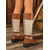 abordables Bottes de cheval-Bottes d'équitation en similicuir marron pour femme avec boucle et toile – bottes hautes bicolores décontractées pour le travail, les voyages et les activités de plein air