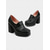 preiswerte Plateau-Pumps-Schwarze Plateau-Loafer-Heels für Damen – Retro-Slip-On-Schuhe mit klobigem Blockabsatz für Bürokleidung, Streetstyle und Vintage-inspirierte Outfits