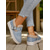 cheap Snow &amp; Winter Boots-Women's Denim Fleece Lined Snow Booties – Warm Casual Slip-On Winter Shoes with Velcro Strap for Travel and Outdoor Walks