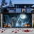 cheap Garage Door Cover-Halloween Outdoor Garage Door Cover Ghosts with Pumpkin Lanterns Spooky Night Scene Banner Large Tapestry Backdrop Decoration for Holiday Outdoor Garage Door Wall Fence