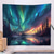 abordables Tapices de pared-tapiz Tapices Galaxia Espacio 3D Místico Cuarto Sala Residencia universitaria Fondo de puerta de pared con decoraciones