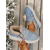 cheap Snow &amp; Winter Boots-Women's Denim Fleece Lined Snow Booties – Warm Casual Slip-On Winter Shoes with Velcro Strap for Travel and Outdoor Walks