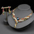 abordables Parures de Bijoux-Parure de bijoux 2 Chrome Boucles d'oreilles Collier Femmes Élégant ancien Mode Le style rétro Classique Parure de Bijoux Pour Mariage Soirée robe demoiselle d honneur