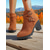 baratos Botas de tornozelo-botins femininos de camurça com tiras de fivela dupla e salto bloco, calçado casual para looks do dia a dia