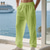 ieftine Vacanţă-Bărbați Pantaloni de in Pantaloni Pantaloni de vară Pantaloni de plajă Cordon Buzunar Talie elastică Simplu Confort Respirabil Zilnic Plajă Vacanță Hawaiană Boho Roșu Pepene Kaki Deschis