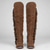 baratos Cowboy &amp; Western Boots-botas femininas de camurça marrom com franjas e tiras de fivela - estilo western para festivais, passeios casuais e aventuras ao ar livre