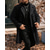 economico Trench da uomo-Per uomo Cappotto Trench Trench lungo Vacanza Quotidiano Autunno Inverno Poliestere Calore Termico Antivento Capispalla Abbigliamento Moda Classico Semplice Tasca Bavero Monopetto