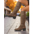 preiswerte Modische Stiefel-Damenstiefel aus khakifarbenem Wildleder mit Schnallenriemen – klassische Reitstiefel mit runder Spitze und niedrigem Absatz für Freizeitkleidung im Herbst und Winter sowie Outdoor-Mode