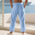ieftine Vacanţă-Bărbați Pantaloni de in Pantaloni Pantaloni de vară Pantaloni de plajă Cordon Buzunar Talie elastică Simplu Confort Respirabil Zilnic Plajă Vacanță Hawaiană Boho Roșu Pepene Kaki Deschis