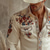 abordables camisas occidentales de los hombres-Hombre Impresión 3D Estampado Floral Flores camisa occidental Abotonar la camisa Camisa vaquera Manga Larga retro de la vendimia Exterior Festivos Primavera Otoño Cuello Vuelto camisas con cuello Dos