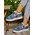 cheap Snow &amp; Winter Boots-Women's Denim Fleece Lined Snow Booties – Warm Casual Slip-On Winter Shoes with Velcro Strap for Travel and Outdoor Walks