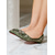 baratos Sapatilhas de mulher-sapatilhas femininas verdes com strass e pérolas - sapatos sociais de bico fino com fivela para coquetéis &amp;eventos noturnos