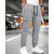 cheap Cargo-Men's Cargo Sweatpants Sweatpants Joggers Trousers Drawstring Pocket Elastic Waist Plain Comfort Daily Sports Outdoor Fashion Casual Black Light Grey Micro-elastic