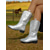 economico Stivali da cowboy e occidentali-stivali da cowboy western in denim blu da donna con dettagli ricamati – stivali a punta a metà polpaccio per festival musicali, eventi rodeo e abiti in stile country