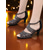 economico Scarpe per balli latini-sandali da ballo latino americani con tacco a spillo e strass bianchi da donna - sandali da ballo professionali con punta aperta e ritagli per artisti