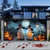 cheap Garage Door Cover-Halloween Outdoor Garage Door Cover Ghosts with Pumpkin Lanterns Spooky Night Scene Banner Large Tapestry Backdrop Decoration for Holiday Outdoor Garage Door Wall Fence