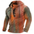 cheap 3D Pattern-Men's Abstract 3D Stylish Ethnic Casual Patchwork Vintage Retro Long Sleeve Hooded Streetwear Blue Yellow Red Brown Drawstring Fall Winter Designer S M L XL XXL XXXL