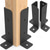 abordables Hasta 30 $-Juego de soportes de anclaje para postes de terraza ajustables para postes de 1,5 x 1,5, 2 x 2, 2 x 4 y 4 x 4, soporte de metal pesado para cercas de madera y cenadores.