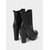 cheap Chelsea Boots-Women's Black Platform High Heel Ankle Boots - Faux Leather Chunky Heel Chelsea Booties with Round Toe, Slip-On Design for Fall Winter Fashion, Parties and Night Out Outfits