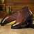levne Boty Chelsea-Pánské chelsea boty s brogue vzorem - klasické business casual kotníkové boty do kanceláře i na každodenní nošení