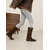 abordables Botas holgadas-Botas de media pantorrilla de gamuza de cuero marrón para mujer con forro de piel sintética para mayor calidez invernal, calzado elegante y cómodo para uso informal.