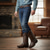 abordables Cowboy et bottes occidentales-Bottes de cowboy robustes pour hommes, au design western unique – des chaussures confortables et tendance pour l'extérieur
