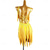 abordables vestido de competición-Vestido de baile latino para mujer con flecos negros, detalles de diamantes de imitación, sin mangas y tirantes cruzados: perfecto para salsa, rumba y ropa de espectáculo.